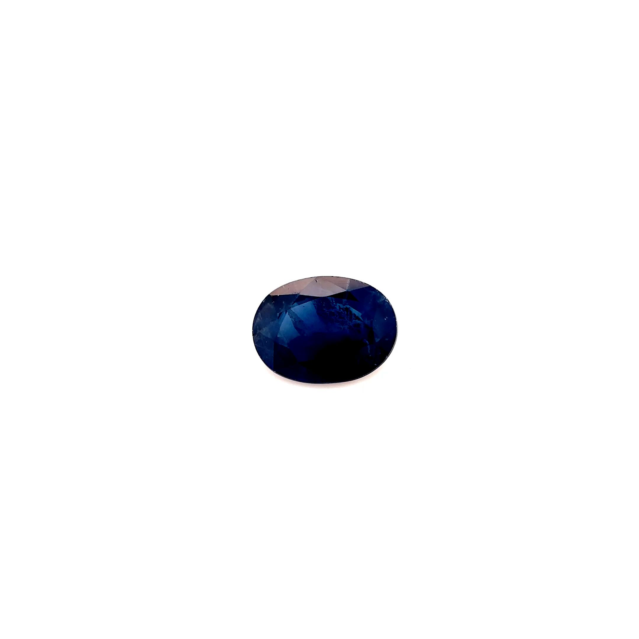 Szafir 1,42 ct, niebieski, szlif owalny