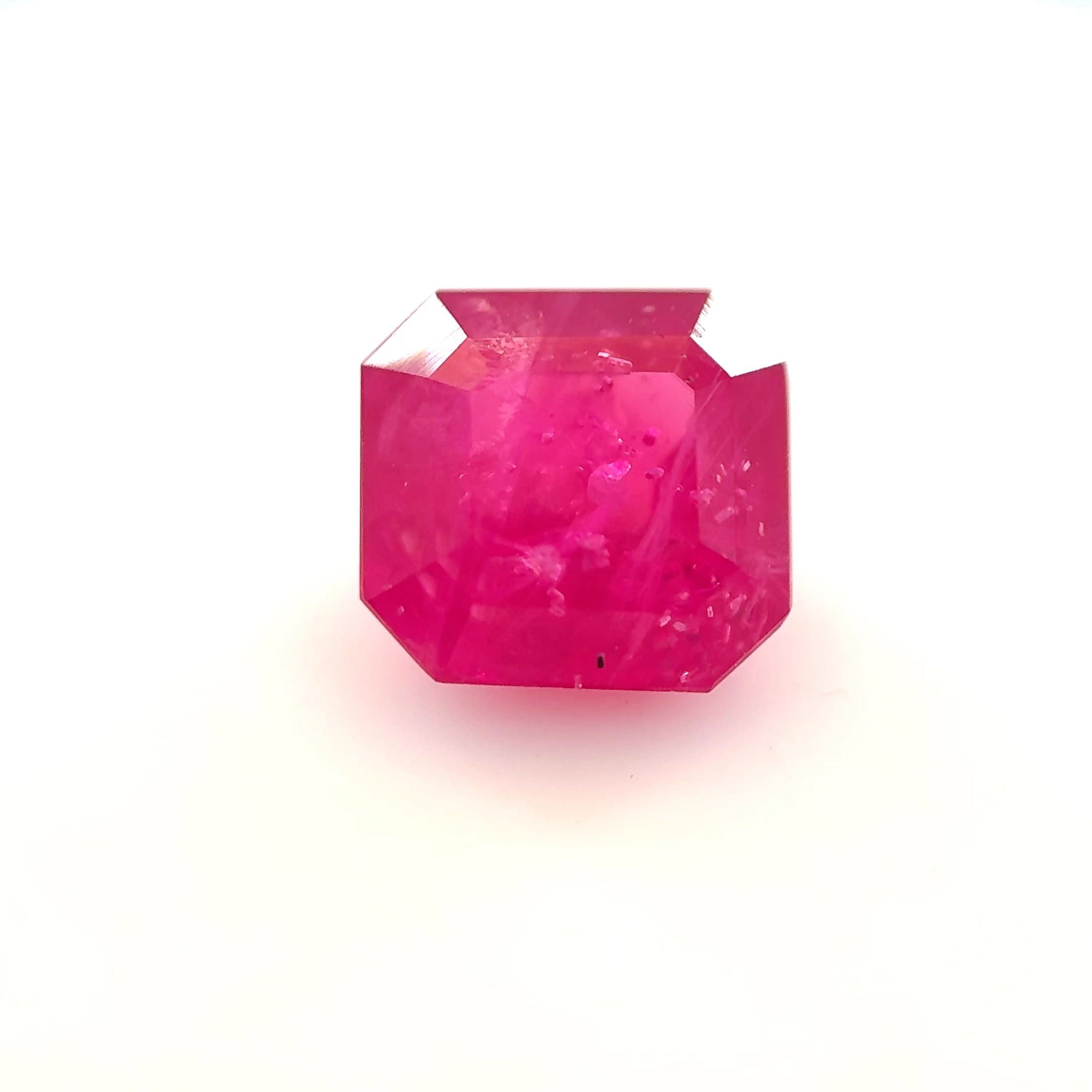 Rubin 2,49 ct, czerwony, szlif asscher