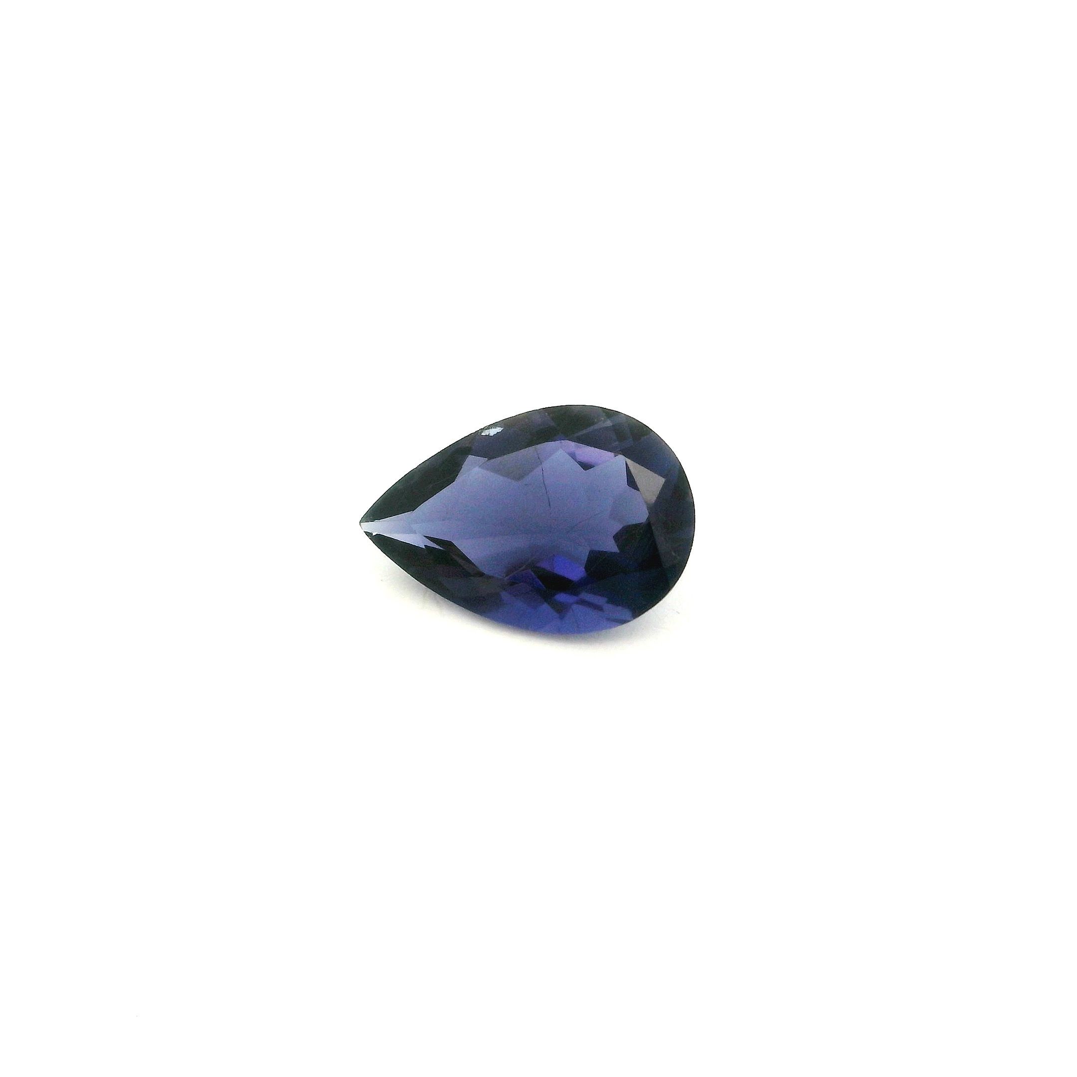 Iolit 1,21 ct, niebieski, szlif gruszka
