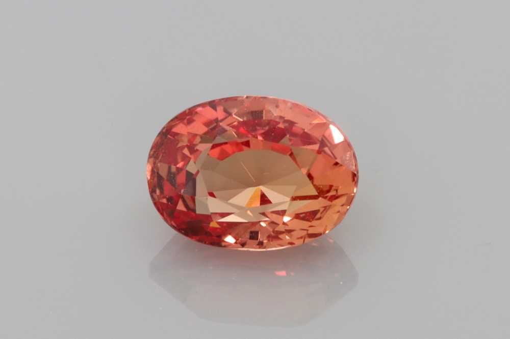 1.24 Carat Orange Oval Sapphire