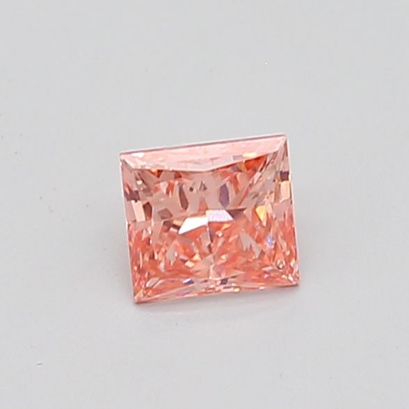0.62 CT Fancy Intense Orangey Pink PRINCESS