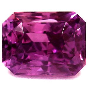 Szafir 1,64 ct, różowy, szlif szmaragdowy