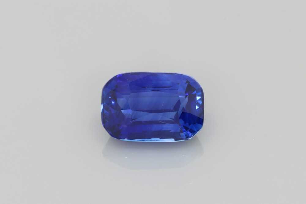 2.08 Carat Vivid Blue Cushion Sapphire