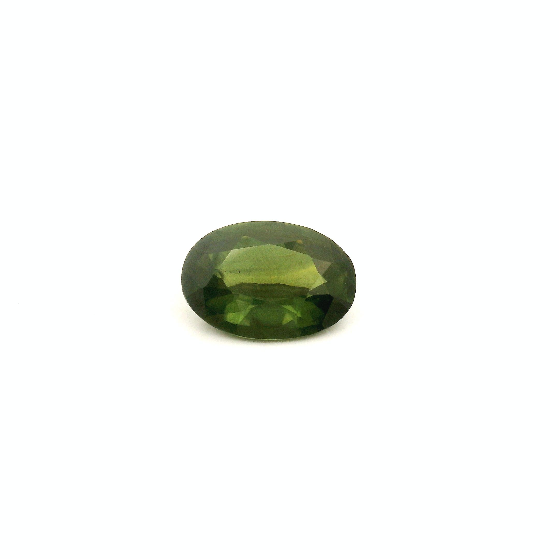 Szafir 1,13 ct, zielony, szlif owalny