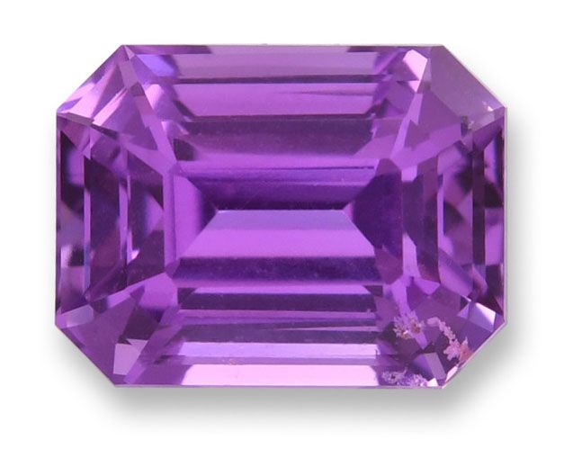 Szafir 1,30 ct, różowy, szlif szmaragdowy