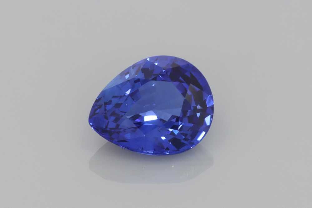 Szafir 2,08 ct, niebieski, szlif gruszka