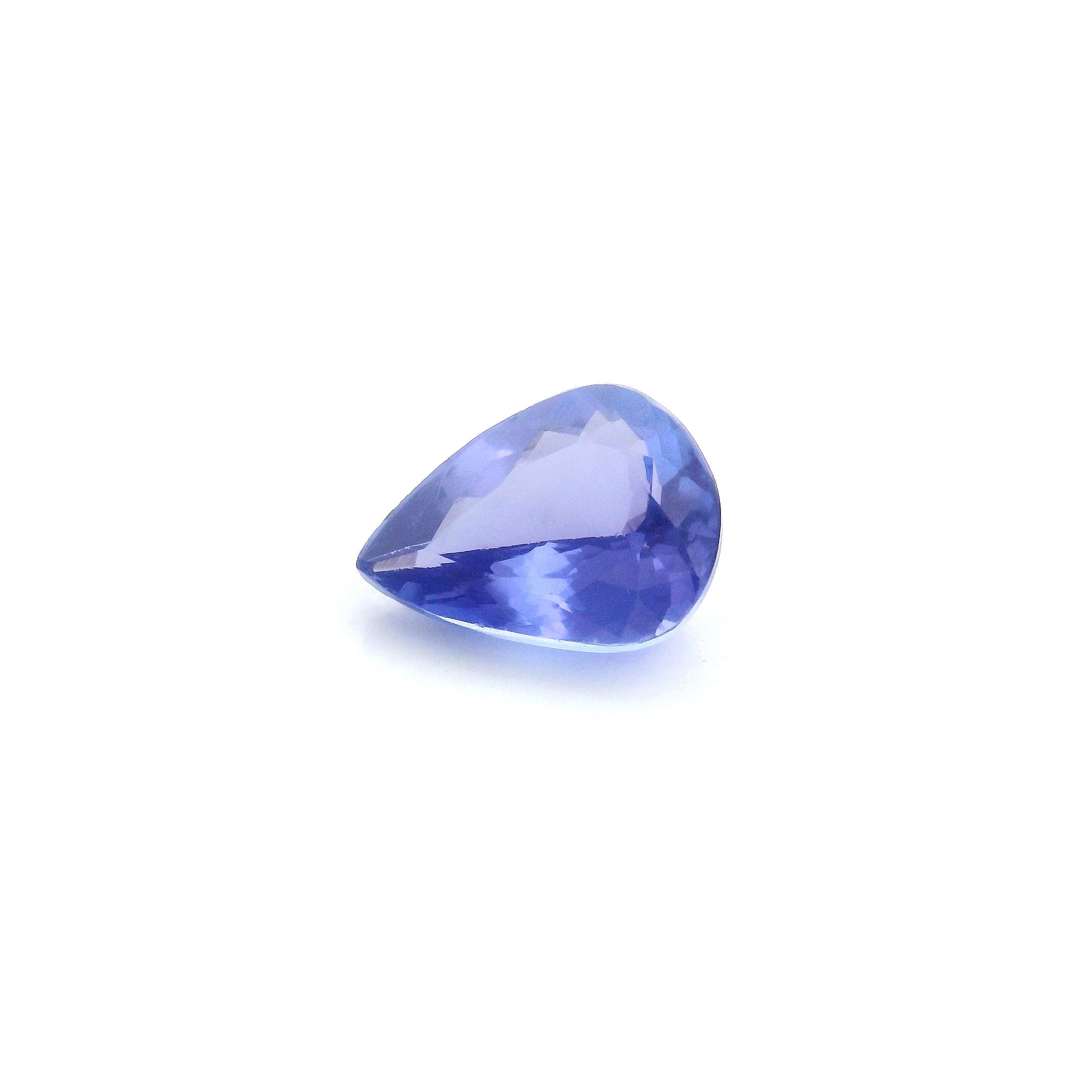 Tanzanit 1,26 ct, niebieski, szlif gruszka