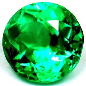 Szmaragd 3,28 ct, zielony, szlif okrągły