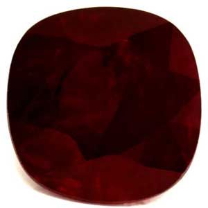 Rubin 1,18 ct, czerwony, szlif cushion