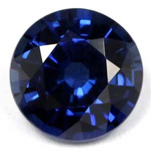 Szafir 1,65 ct, niebieski, szlif okrągły