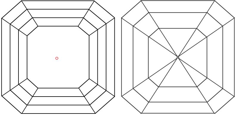 Prírodný diamant štvorcový...