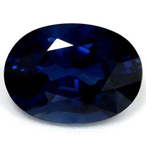 Szafir 1,07 ct, niebieski, szlif owalny