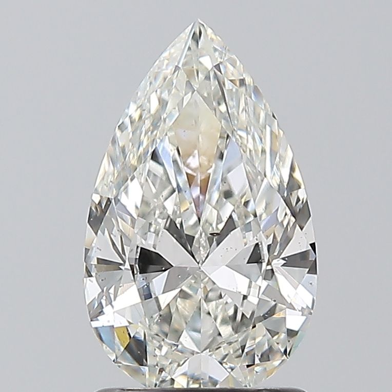 1.2-carat pear diamond with I color, null cut, and SI1 clarity.