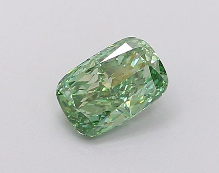 0.57 CT Fancy Vivid Green CUSHION MODIFIED