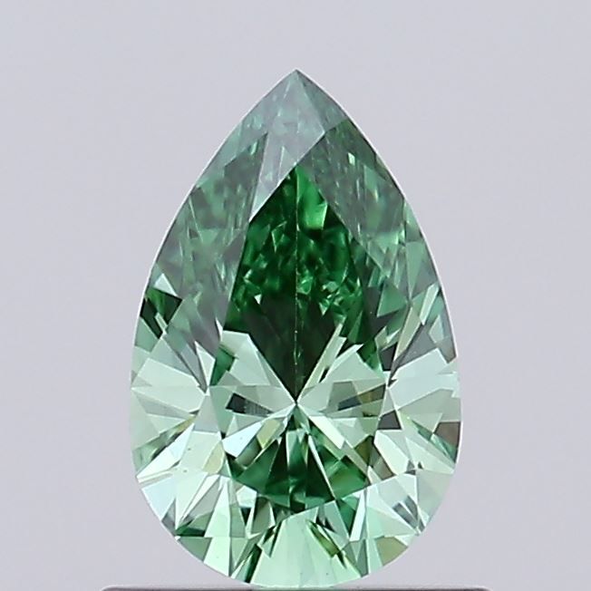 0.6 CT Fancy Vivid Green PEAR