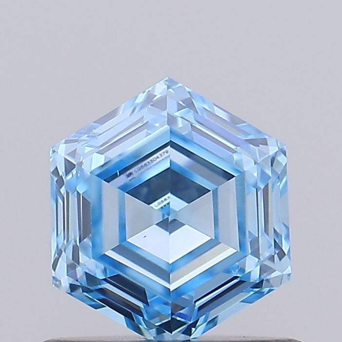 0.68 CT Fancy Intense Blue HEXAGONAL