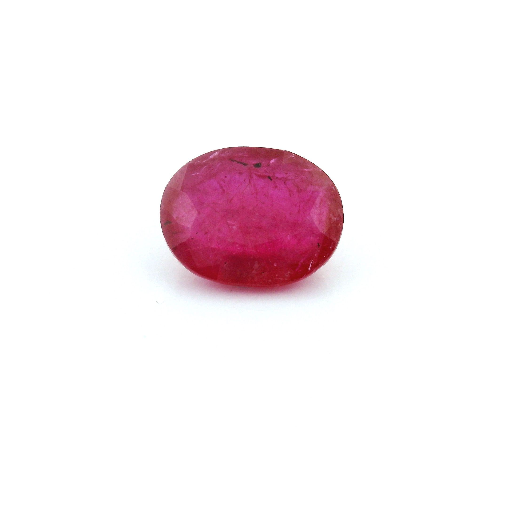 Rubin 2,08 ct, czerwony, szlif owalny
