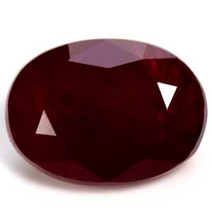 Rubin 1,72 ct, czerwony, szlif owalny