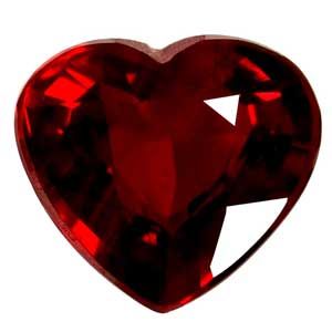 Rubin 1,27 ct, czerwony, szlif serce