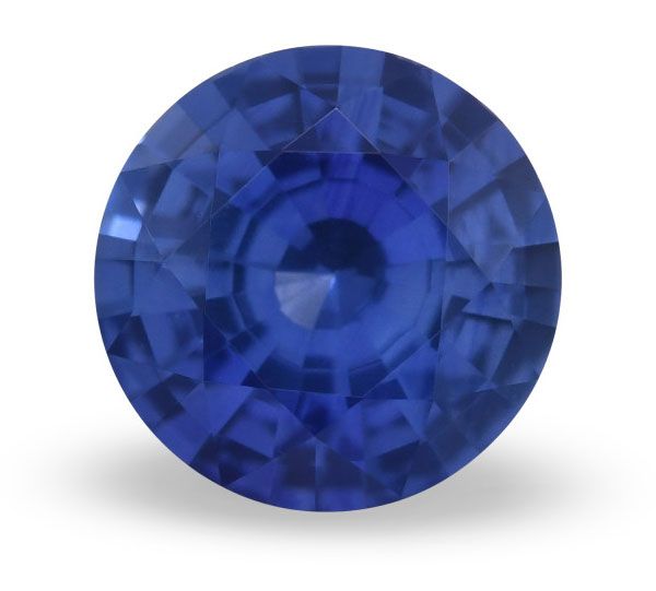 Szafir 1,41 ct, niebieski, szlif okrągły