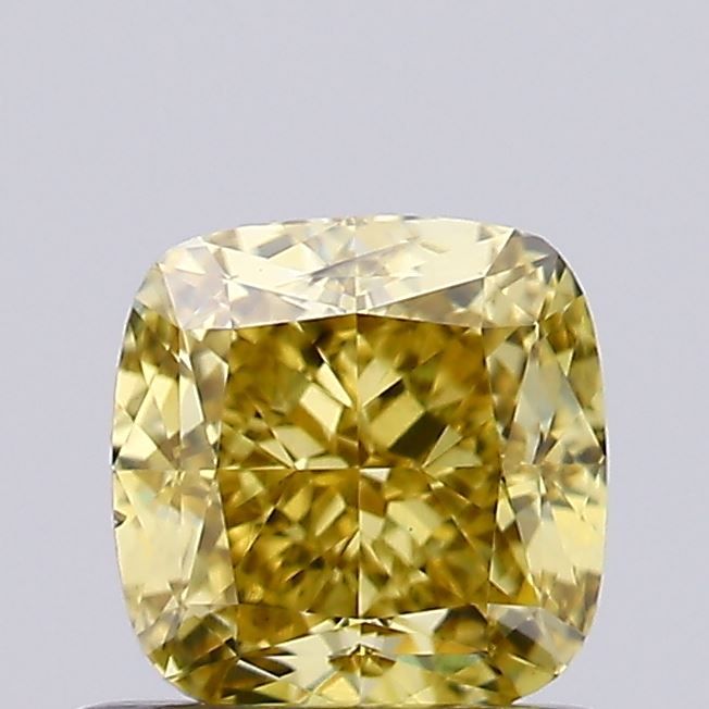 0.84 CT Fancy Vivid Yellow CUSHION MODIFIED