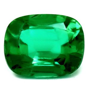 Szmaragd 1,37 ct, zielony, szlif cushion