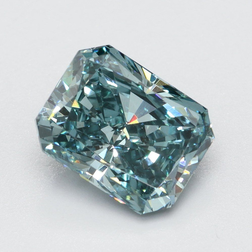 1.12 CT Fancy Vivid Greenish Blue RADIANT