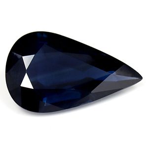 Szafir 3,10 ct, niebieski, szlif gruszka