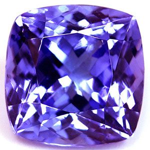 Tanzanit 2,37 ct, niebieski, szlif cushion