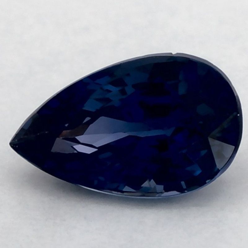 Szafir 1,02 ct, niebieski, szlif gruszka