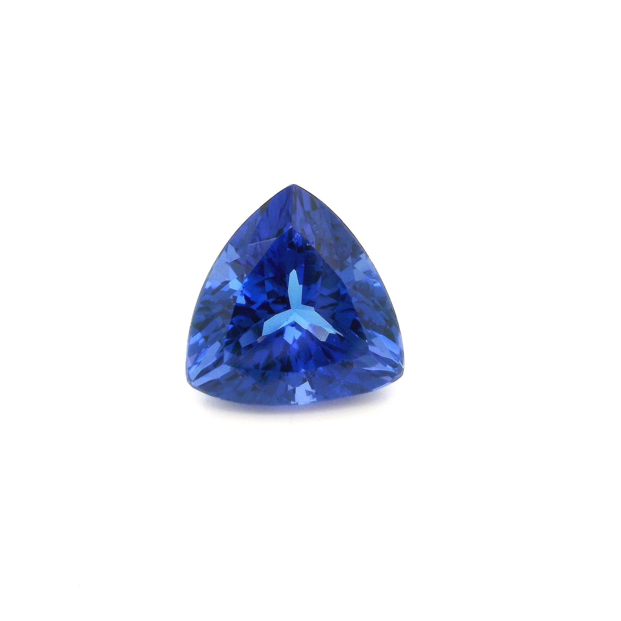Tanzanit 3,87 ct, niebieski, szlif trójkątny