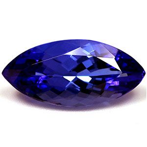 Tanzanit 2,78 ct, niebieski, szlif markiza