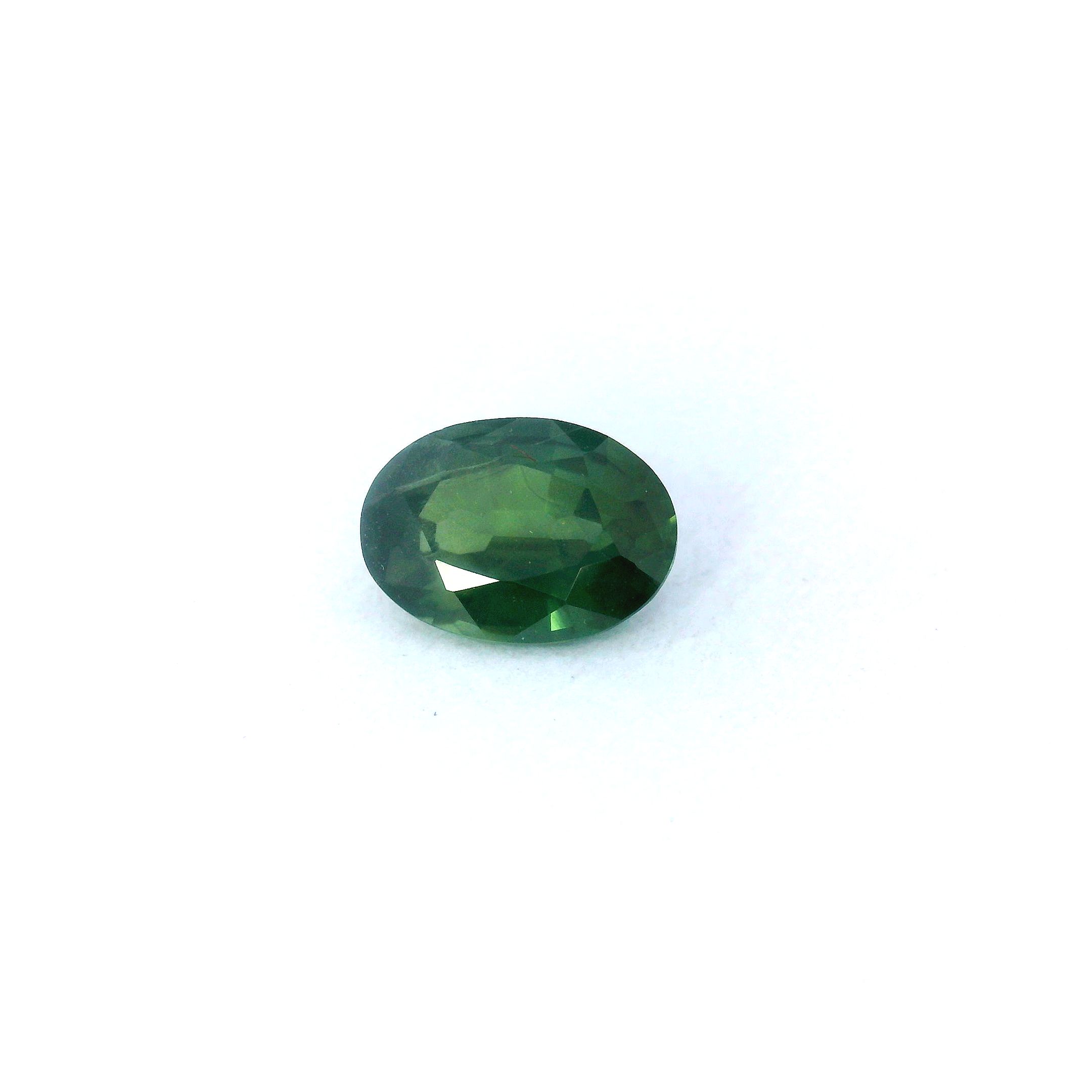 Szafir 1,07 ct, zielony, szlif owalny