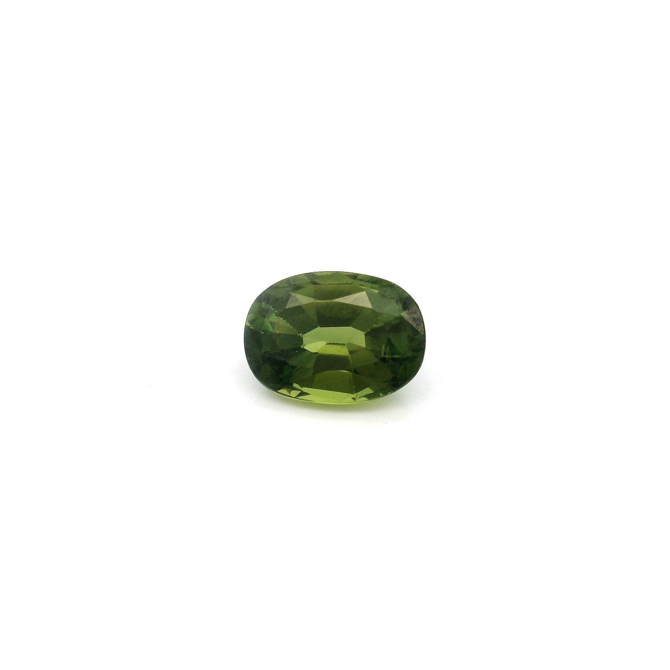 Szafir 1,17 ct, zielony, szlif owalny