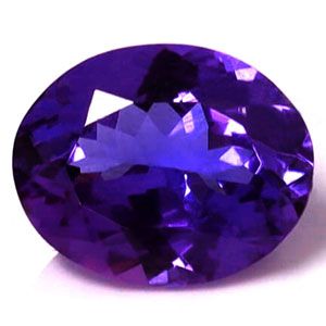 Tanzanit 3,20 ct, niebieski, szlif owalny