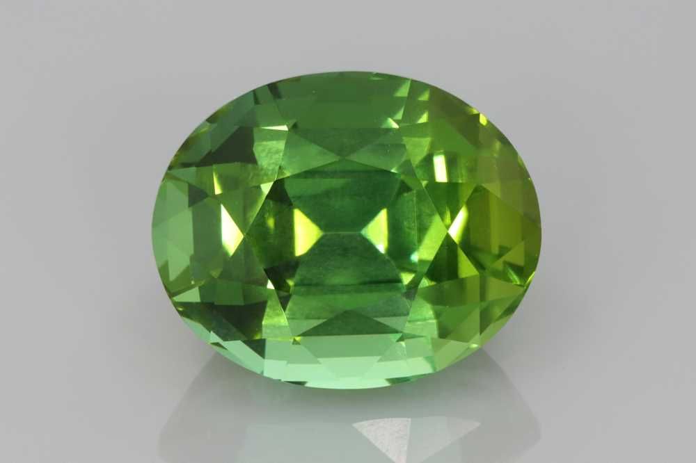 Turmalin 5,92 ct, zielony, szlif owalny