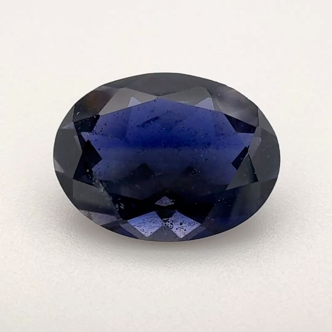 Iolit 3,28 ct, niebieski, szlif owalny