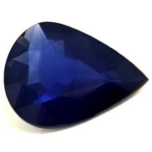 Szafir 1,27 ct, niebieski, szlif gruszka