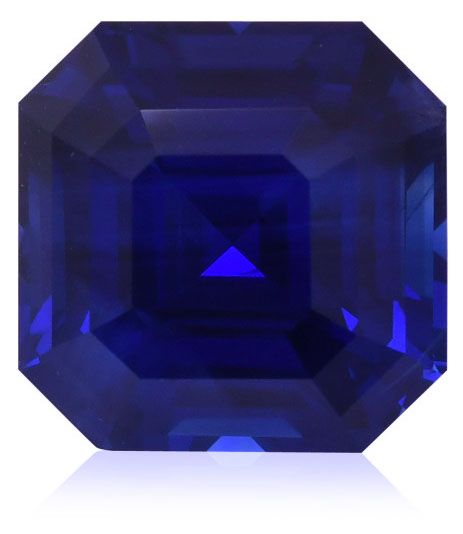 Szafir 12,55 ct, niebieski, szlif szmaragdowy