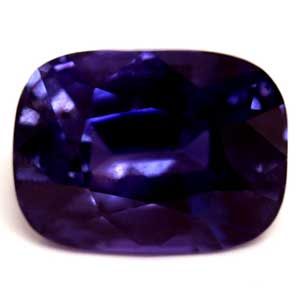 Szafir 2,63 ct, purpurowy, szlif cushion