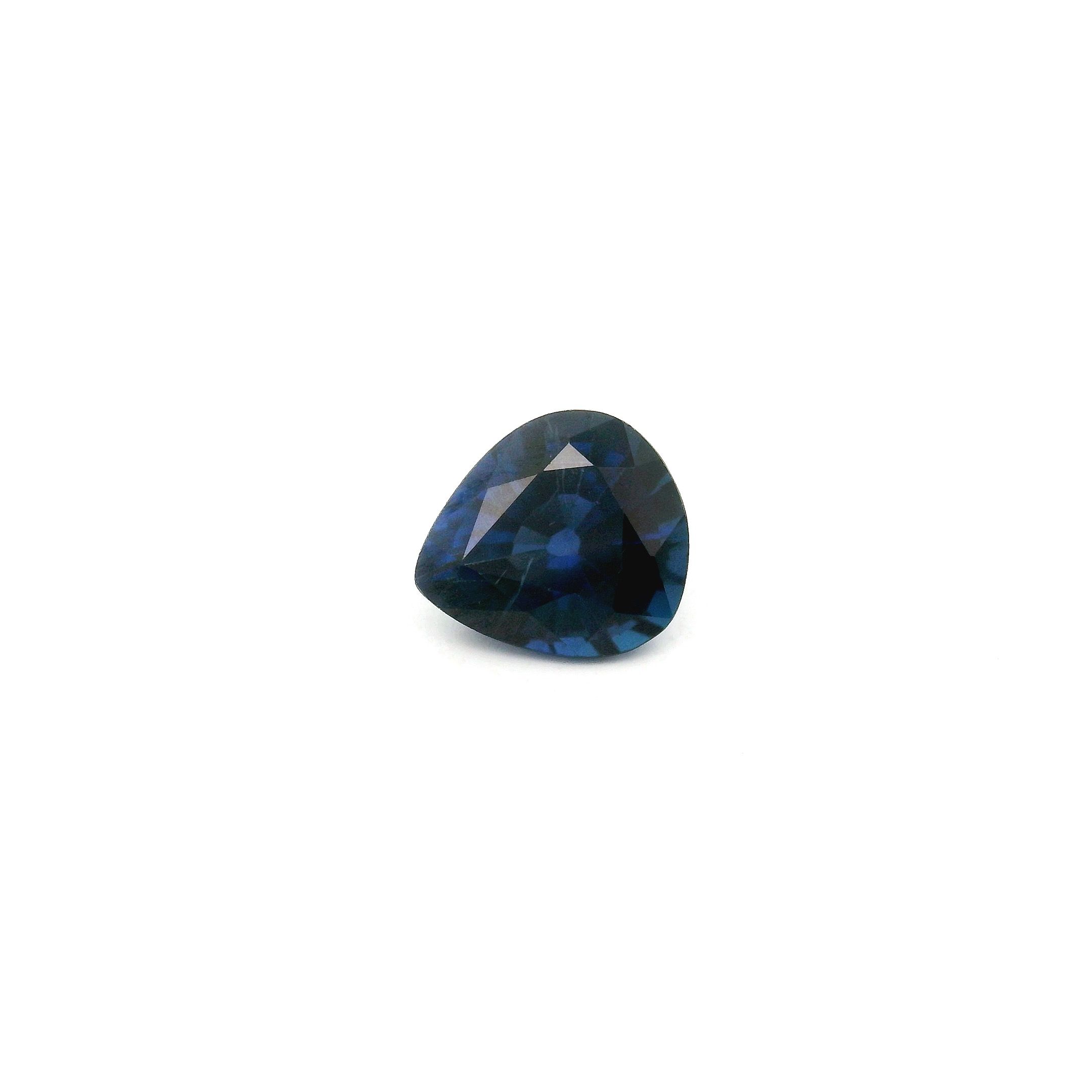 Szafir 1,39 ct, niebieski, szlif gruszka