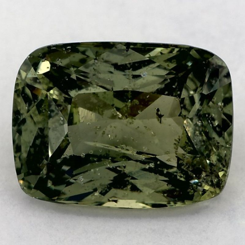 Szafir 3,59 ct, zielony, szlif cushion