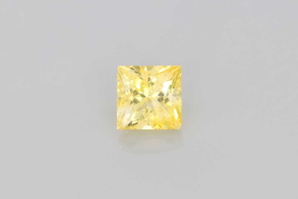 Szafir 1,04 ct, żółty, szlif princess