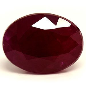 Rubin 3,33 ct, czerwony, szlif owalny