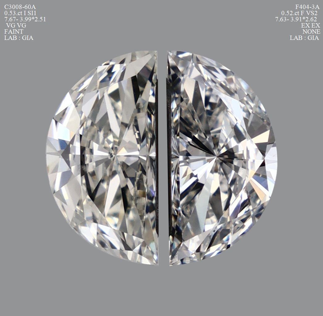 Prírodný diamant half moon,...