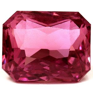 Szafir 1,77 ct, różowy, szlif szmaragdowy