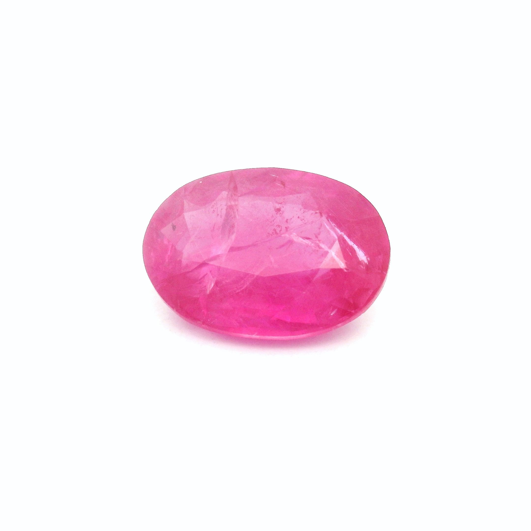 RUBY FACETED 4.07ct RED Medium Intense MI MOZAMBIQUE HEATED
