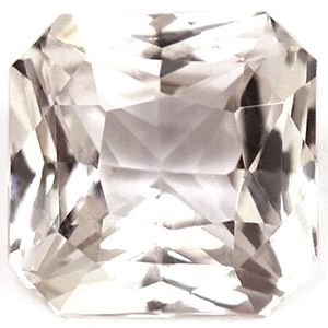 Szafir 1,64 ct, biały, szlif szmaragdowy