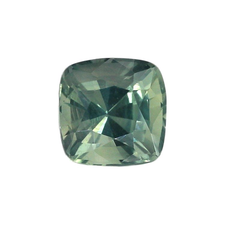 0.76 Carat Green Cushion Sapphire