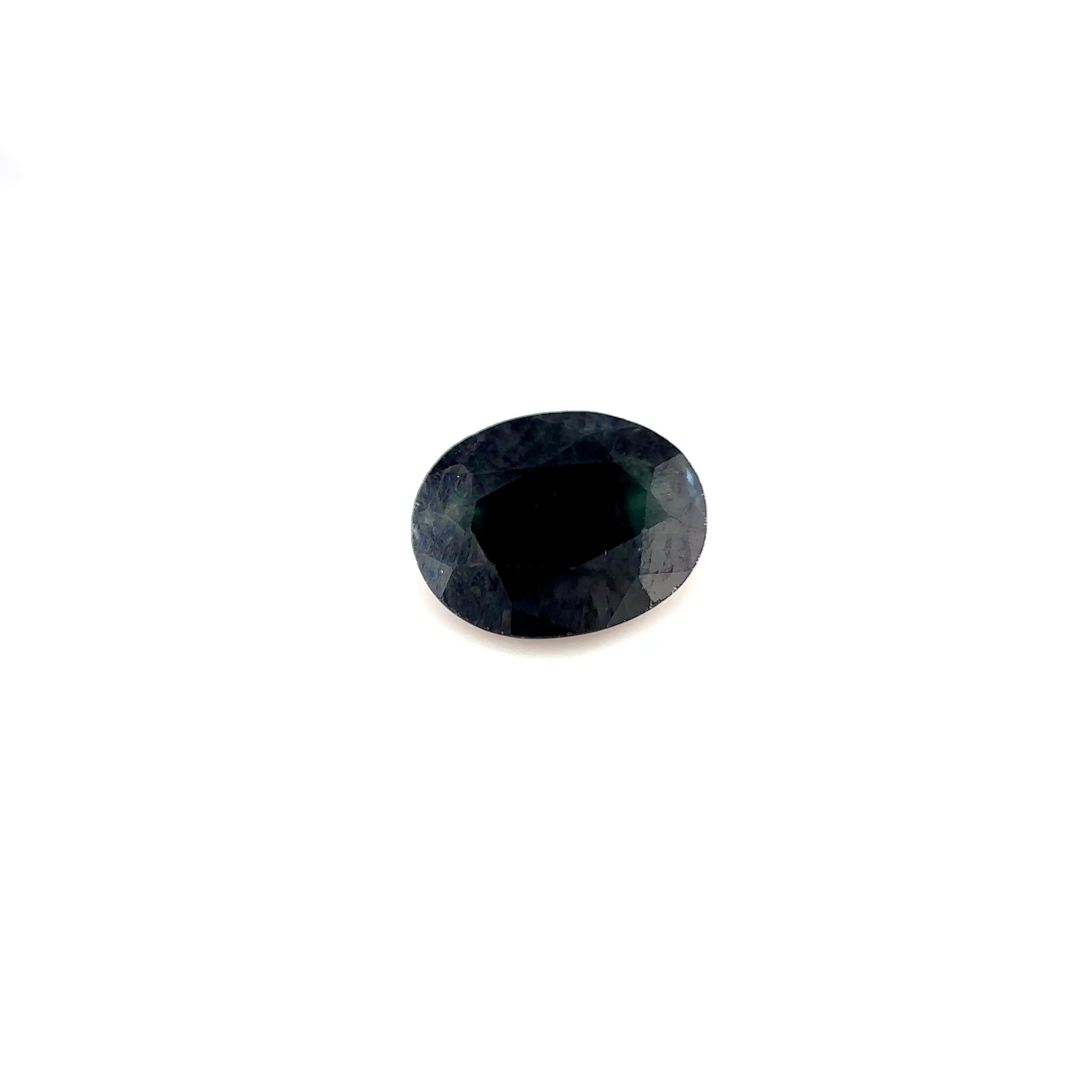 Szafir 2,03 ct, niebieski, szlif owalny
